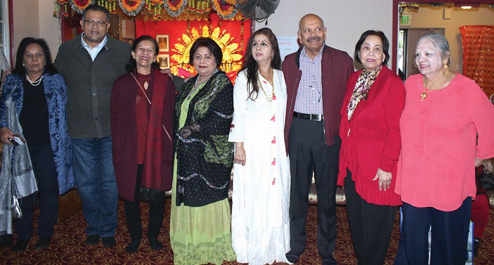 From left to right: Commissioner Kamal Nair, Yogi Chugh, Mrs. Sunita Japra, Veena Birla, Manali Brahmbhatt, FIA President Rajesh Verma, Manorama Joshi and Charu Vaidya