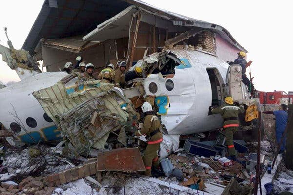Plane with 100 on board crashes in Kazakhstan