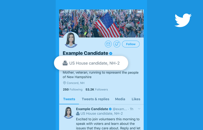 Twitter 'Election Labels' to identify 2020 US candidates