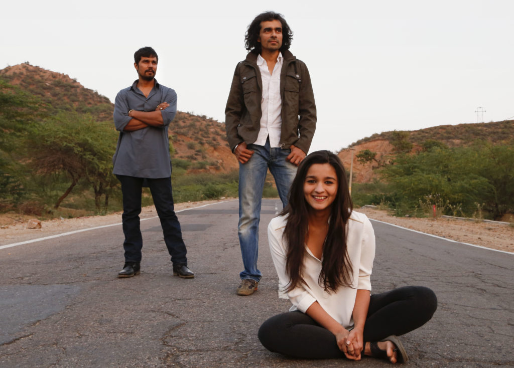 On the Highway Randeep Hooda Imtiaz Ali and Alia Bhatt on location shooting for Highway