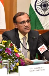 Dr. TS Tirumurti,  Secretary in the Ministry of External Affairs in New Delhi