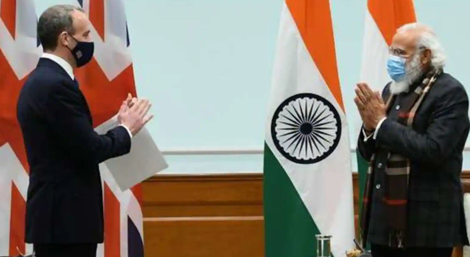 Dominc Raab With PM Modi