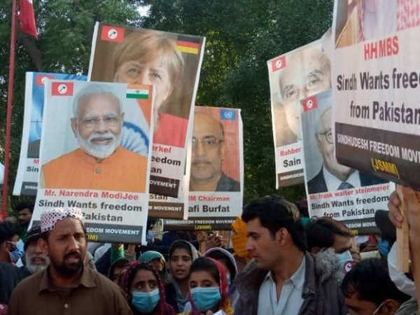 Placards of PM Modi, other world leaders raised at pro-freedom rally in Pakistan's Sindh