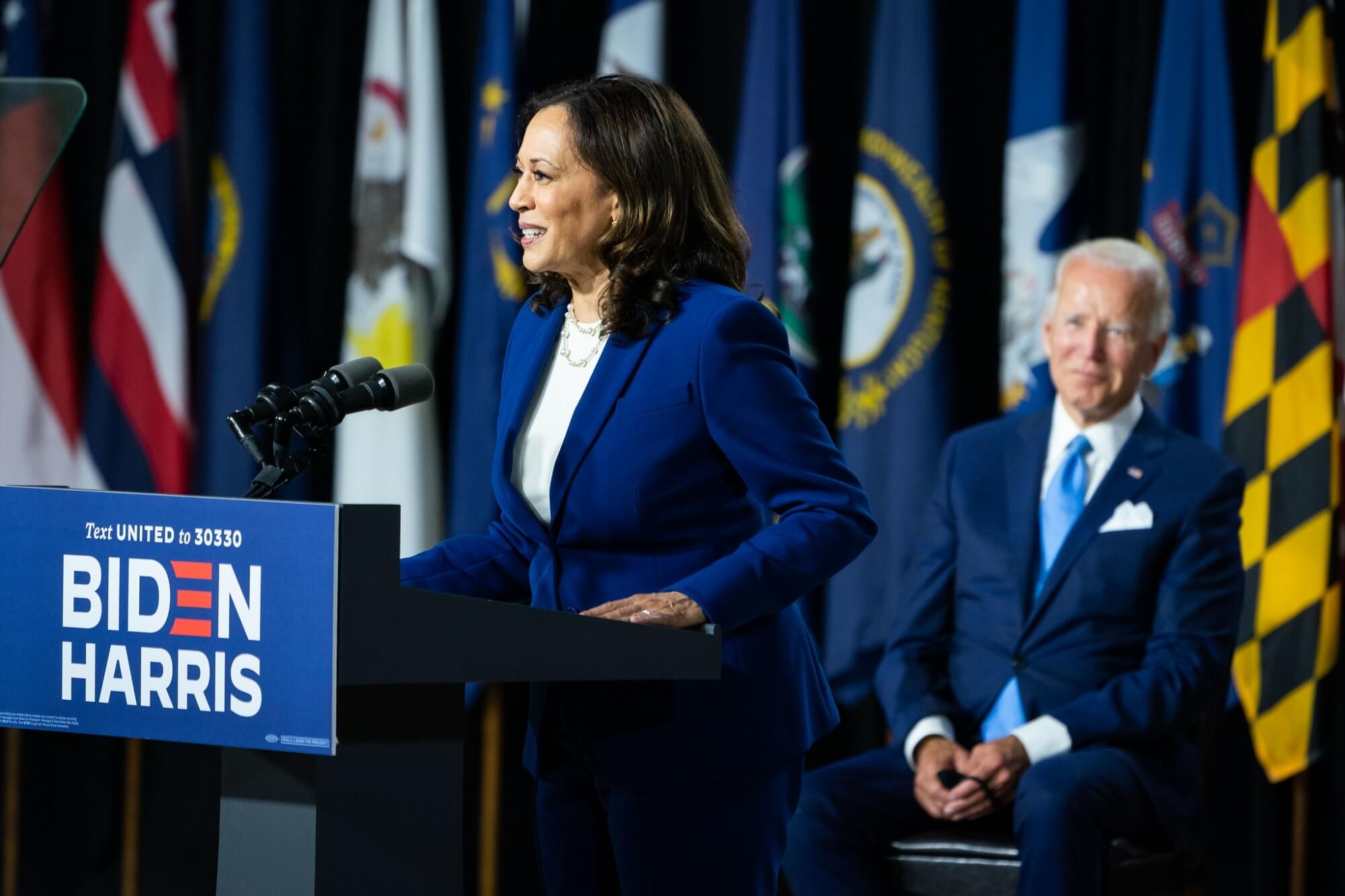 Senator Kamala Harris and former Vice President Joe Biden, who will be the Democratic Party candidate for president at the announcement on August 12, 2020, that she will be the vice presidential candidate. (Photo: Biden Campaign/IANS)