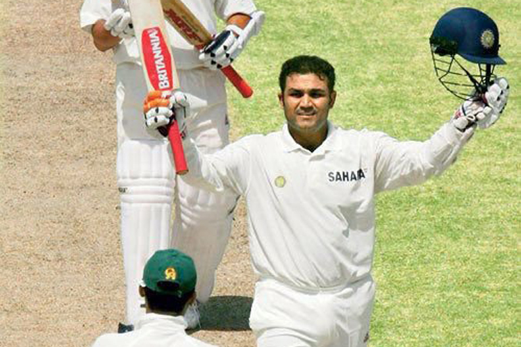 On this day in 2004 Sehwag became first Indian to score triple century in Tests