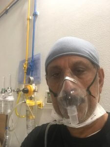 Capt Sharma with Oxygen Mask