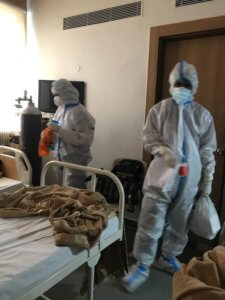 Medical Staff at the Hospital wearing PPE Kits