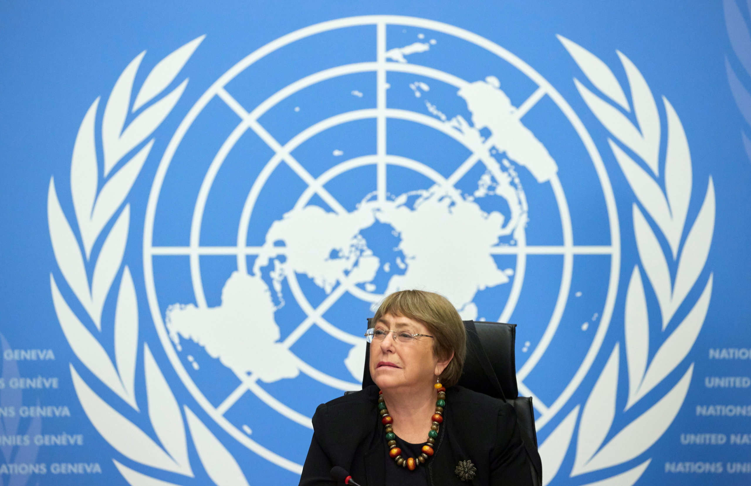 U.N. High Commissioner for Human Rights Michelle Bachelet attends a news conference at the European headquarters of the United Nations in Geneva, Switzerland, December 9, 2020. REUTERS/Denis Balibouse/File Photo