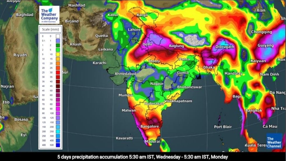 Widespread rainfall forecast in north India
