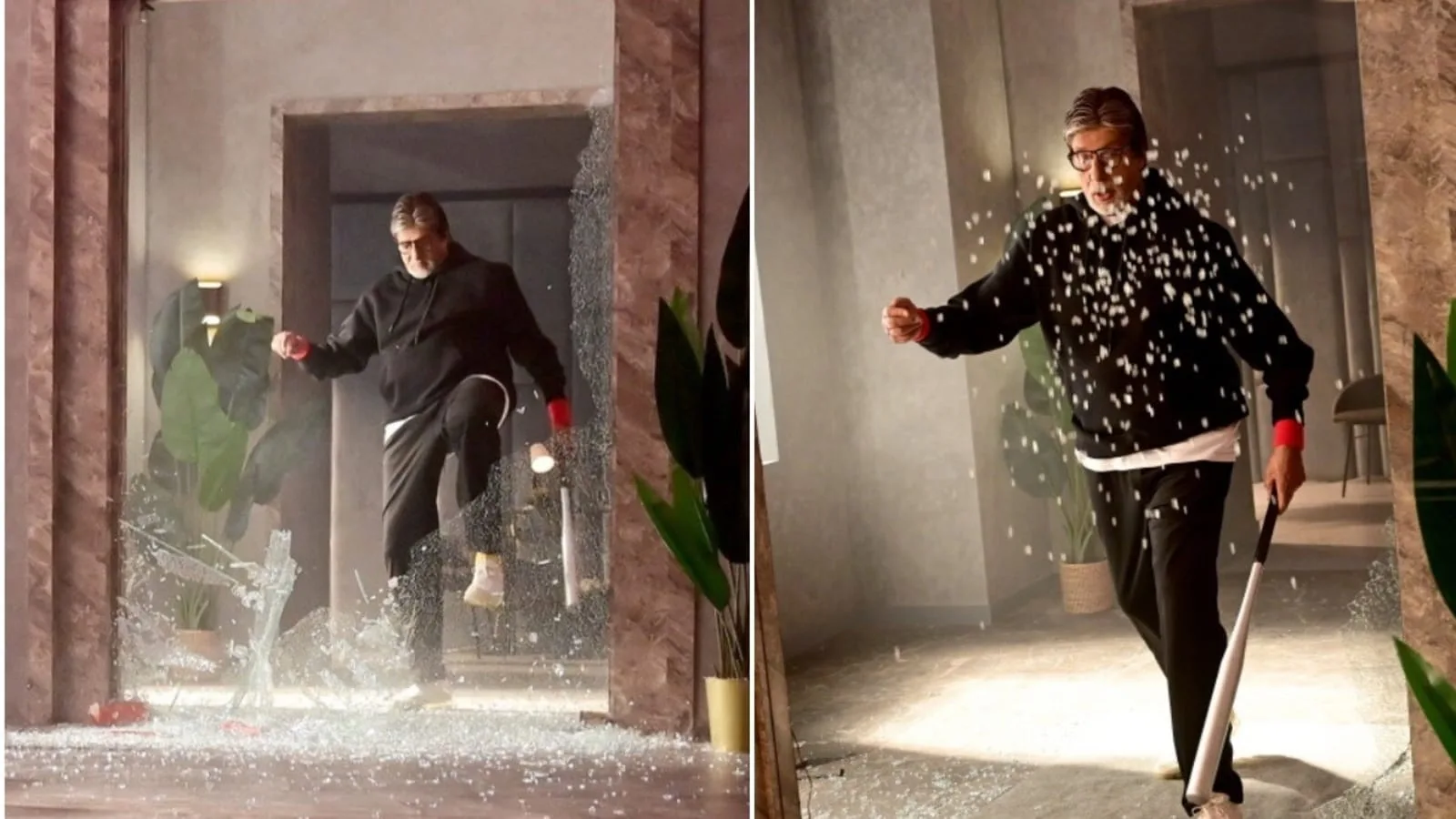 Amitabh Bachchan smashes glass in new Instagram picture