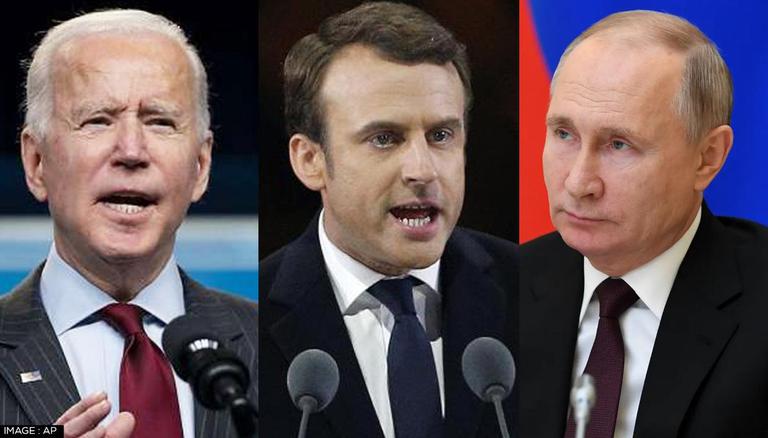 oe Biden , Vladimir Putin & Emmanuel Macron