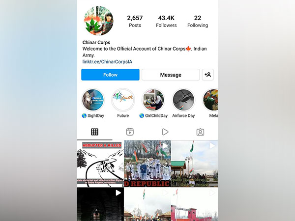 Instagram account of Chinar Corps activated after being suspended for over a week