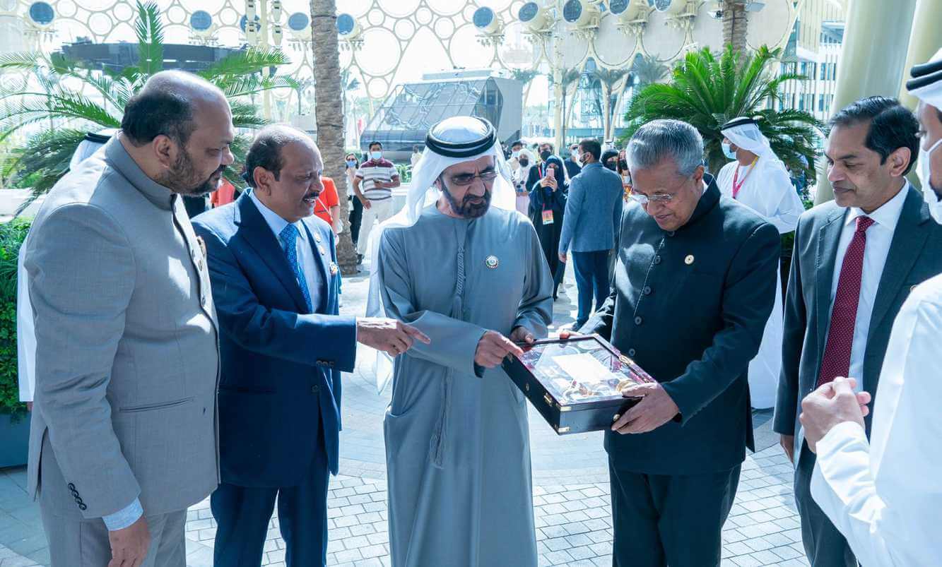 UAE Vice President receives Kerala CM Pinarayi Vijayan at Dubai Expo 2020 venue