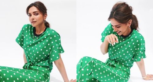 Deepika Padukone reveals her retro side in green polka-dotted jumpsuit