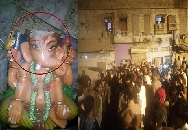 Hindu temple vandalized in Karachi, idols desecrated