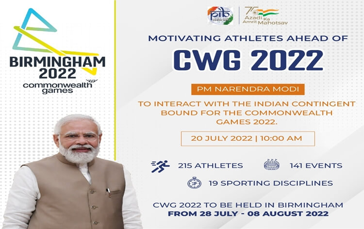 PM Modi to interact with Indian contingent bound for CWG today