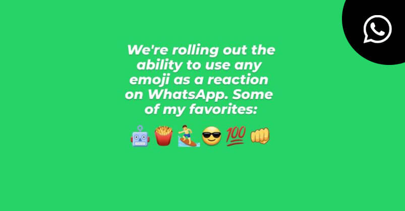 You can now respond to WhatsApp messages with your favourite emoji