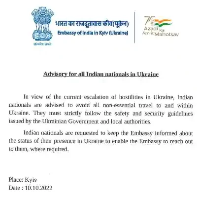Avoid non-essential travel, India advises its nationals in Ukraines