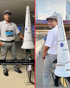 Man pays tributes to India's first rocket launch at 'Dubai Ride 2022'