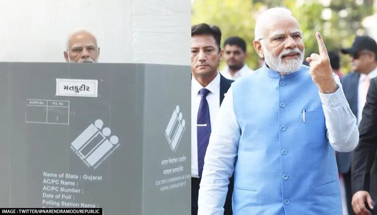 Gujarat polls PM Modi casts his vote in Ahmedabad, thanks voters