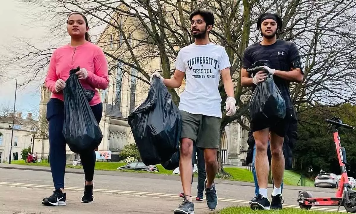 Indian 'plogger' on mission to clean 30 UK cities