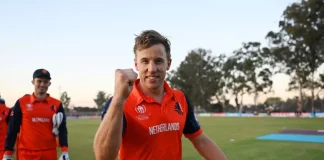 Netherlands Player of the Match against West Indies Logan van Beek