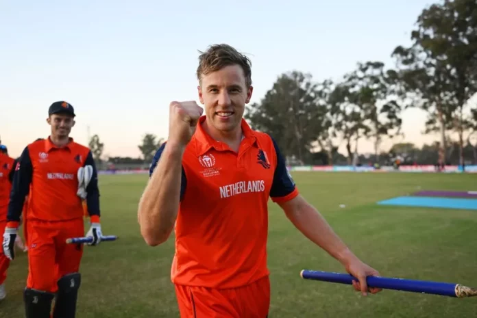 Netherlands Player of the Match against West Indies Logan van Beek