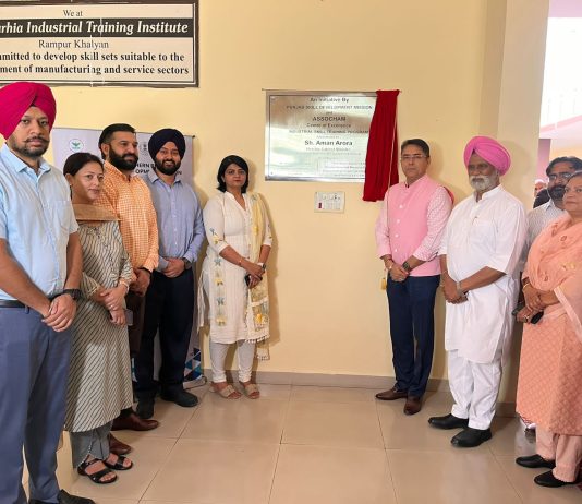 Punjab Employment Generation, Skill Development and Training minister Aman Arora inaugurating Centre of Excellence at village Khalyan of Phagwara Block. Former Punjab minister and AAP’s senior