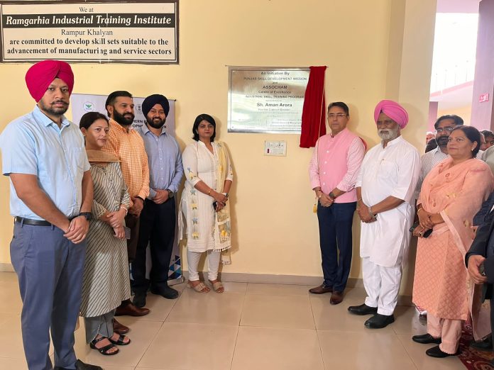 Punjab Employment Generation, Skill Development and Training minister Aman Arora inaugurating Centre of Excellence at village Khalyan of Phagwara Block. Former Punjab minister and AAP’s senior