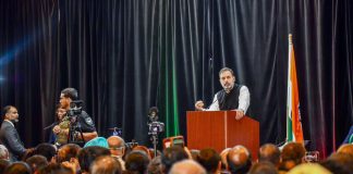 Congress Party leader Rahul Gandhi interacts with the Indian diaspora in San Francisco