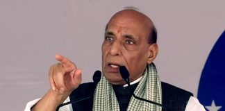 Indian Defence Minister Rajnath Singh