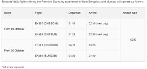 Emirates Flight Schedule