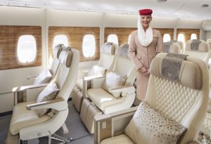 Emirates A380 aircraft Premium Economy Interiors