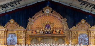 An symphony at the a special cultural program themed, ‘My Guru, My Guide,’ at the BAPS Swaminarayan Akshardham in Robbinsville, New Jersey
