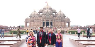 United States Congressional Delegation led by Congressman Ro Khanna (CA-17) and Congressman Michael Waltz (FL-06), co-chairs of the bipartisan Congressional Caucus on India and Indian Americans along with Congresswoman Deborah Ross (NC-2) and Congresswoman Kat Cammack (FL-3) visits Swaminarayan Akshardham in New Delhi.