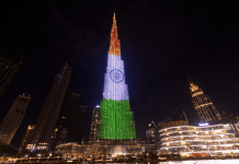 Burj Khalifa on India’s 77th Independence Day.