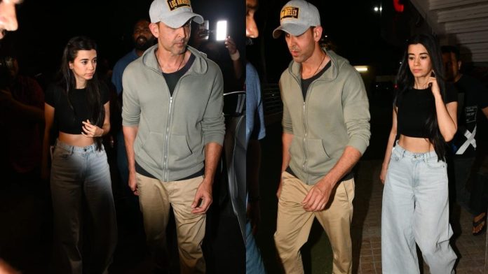 Hrithik Roshan, Saba Azad step out for a movie date in Mumbai