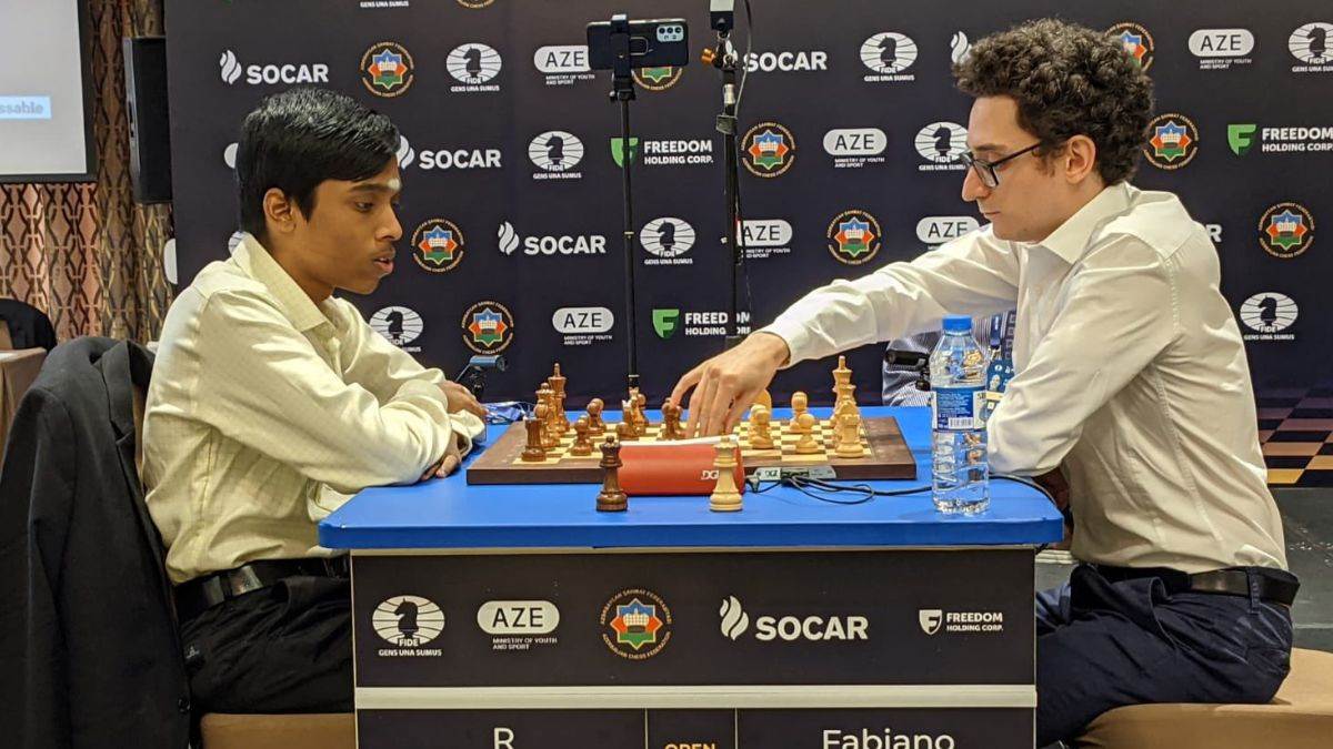 Chess World Cup Final: Game 1 between R Praggnanandhaa and Magnus