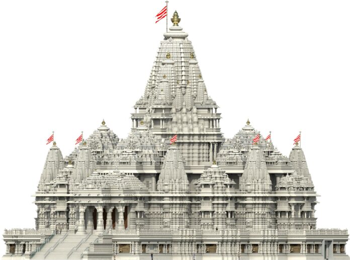 The soon-to-be inaugurated BAPS Swaminarayan Akshardham in Robbinsville, New Jersey, USA, on October 8, 2023.