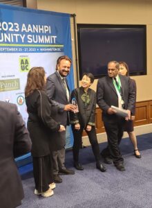 Dr. Romesh Japra, honored with Community Service Award by the Asian American Unity Coalition at Capitol Hill