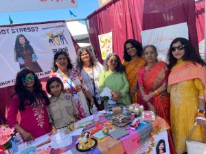  From left to right: Anita Srivastava, Girl Scouts volunteer, Naresh Sodhi, volunteer Lakshmi Ramachandran, Sujata Shrivastava, Dr. Misha Sharma, Dr. Malati Ramani, and Dr. Sangeeta Khare