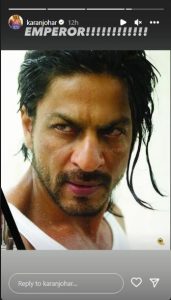 Karan Johar calls SRK “Emperor” post ‘Jawan’ release