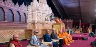 New Jersey Mayors gathered to commemorate community unity at BAPS Swaminarayan Akshardham, Robbinsville, NJ
