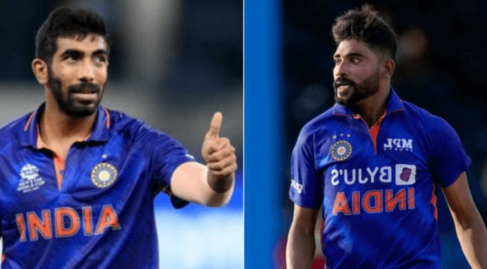 Jasprit Bumrah and Mohammed Siraj