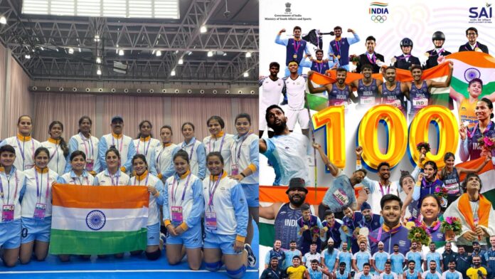 India wins gold in women's kabaddi to reach 100 medals mark