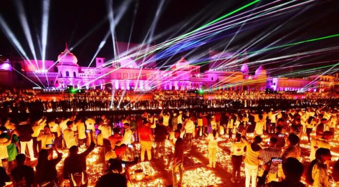 Ayodhya decked up for grand Diwali celebrations with banners of Lord Rama Ayodhya Lord Rama
