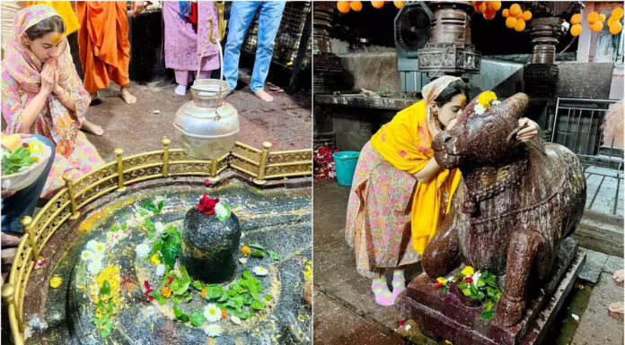 Sara Ali Khan visits Grishneshwar Jyotirlinga temple, performs rudrabhishek Sara Ali Khan