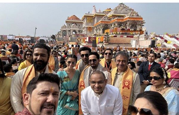Star-studded selfie at Ayodhya’s Ram Temple: Madhuri Dixit’s husband, Shriram Nene, captures moments with Bollywood celebs Ram Temple