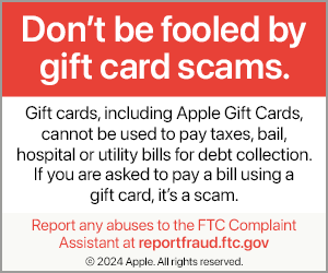 Apple Gift Card Scam Awareness