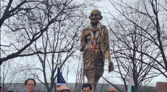Homage to Mahatma Gandhi at the Heritage Park in Skokie Mahatma Gandhi